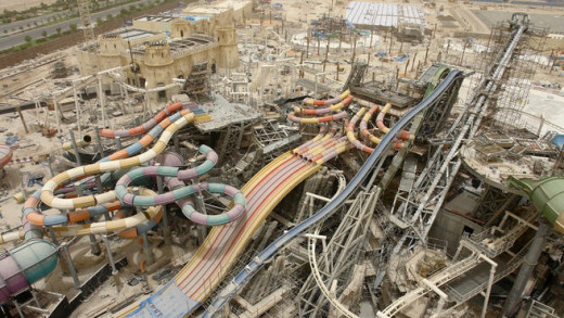 The layout while under construction