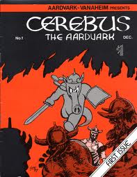 Dave Sims sword wielding Aardvark