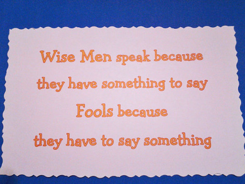 Wise Men and Fool quote