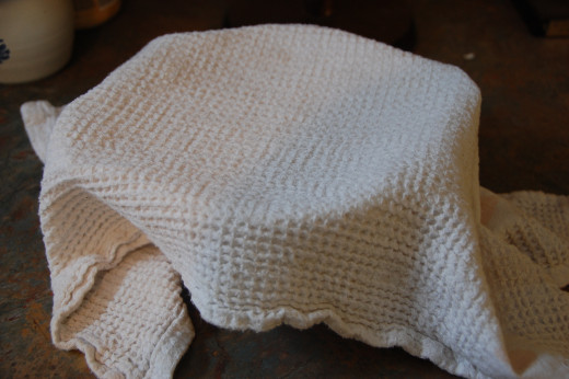 cover with cheesecloth or light towel between stirring for 5 - 10 days