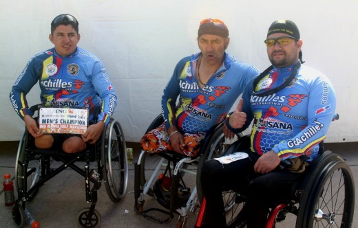 I took this photo earlier this year at the Miami Marathon. I hope these courageous wheelchair marathoners inspire the many bombing victims who lost limbs in Boston to hope and work for a better future.