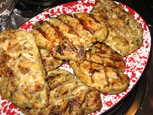 Skinless chicken breasts are good sources of protein.