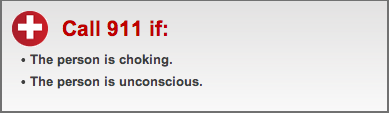 Choking emergency