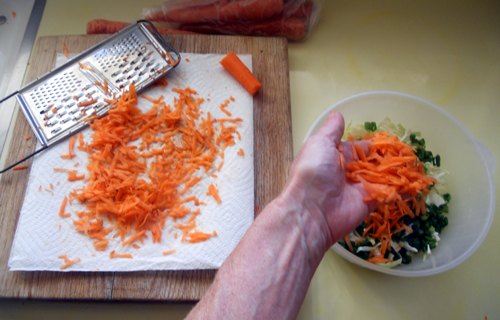 add carrots to slaw mix
