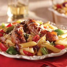 There is nothing better than some sweet sausage and penne pasta with a little tomato sauce to give it a kick. 