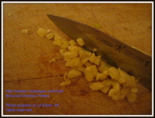The process of mincing garlic - not my fav!
