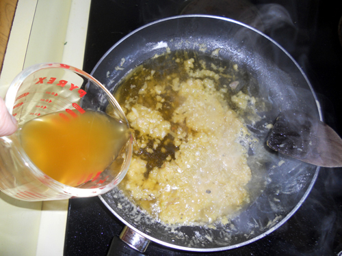 add chicken stock