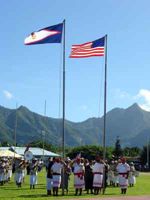Flag Ceremony in American Samoa