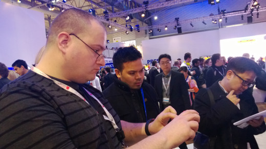 Steve & Mark looking at phones