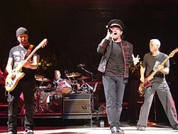 U2 performing at Madison Square Garden, NYC, 2005