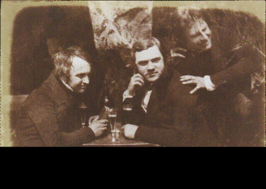 The earliest known photograph of men drinking beer. Edinburgh Ale, 1844.