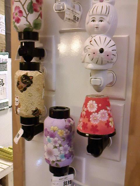 More night lights to choose from and they cost less than the one's sold on Mitsuwa MarketPlace.