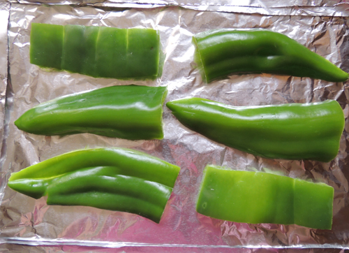 flatten, place on foil and place under broiler