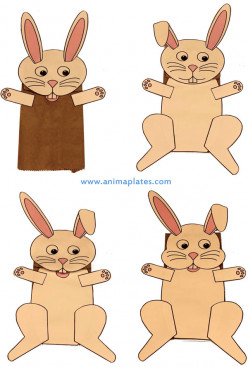 A Rabbit Paper Bag Puppet