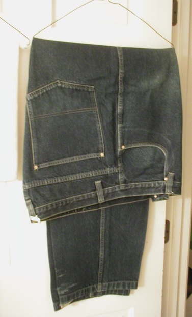 Blue Jeans purchased at a dry cleaners for $3.00.