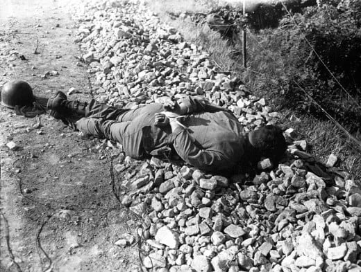 One of four Americans of the 21st Inf. Reg. captured 9 july, 1951, executed by North Koreans.