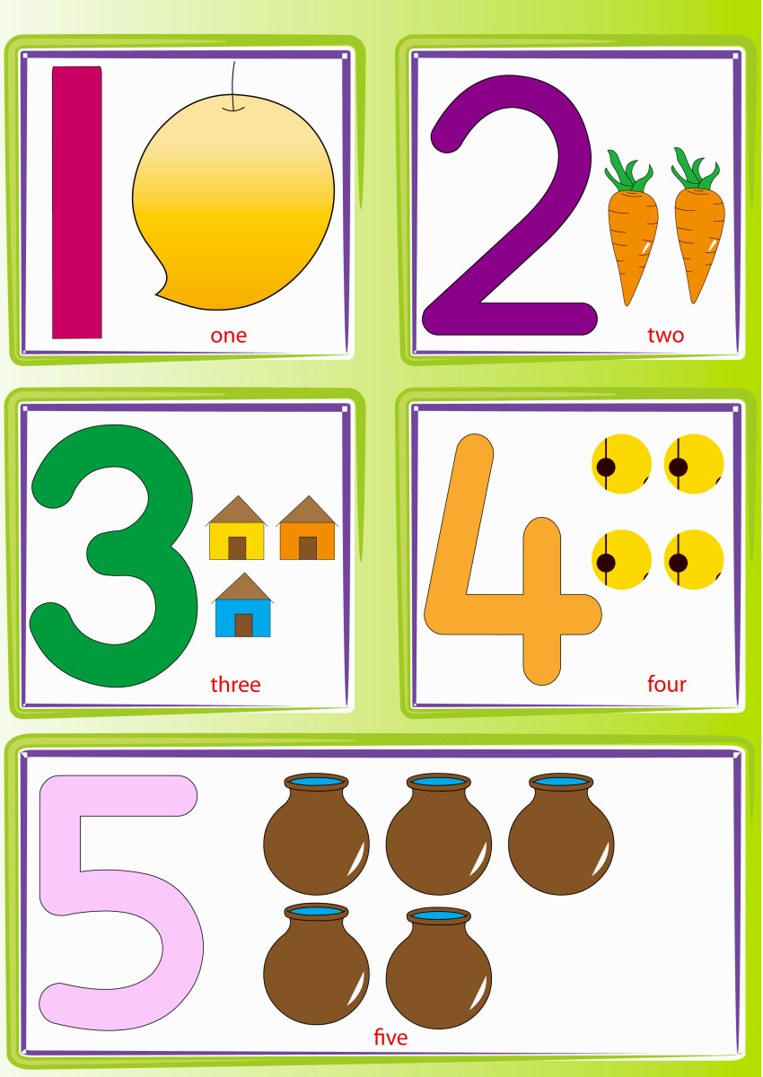 Recognizing Numbers 1 5 Worksheets