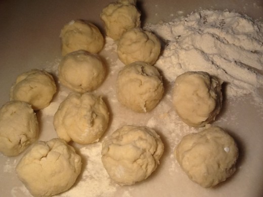 Tortillas waiting to be rolled