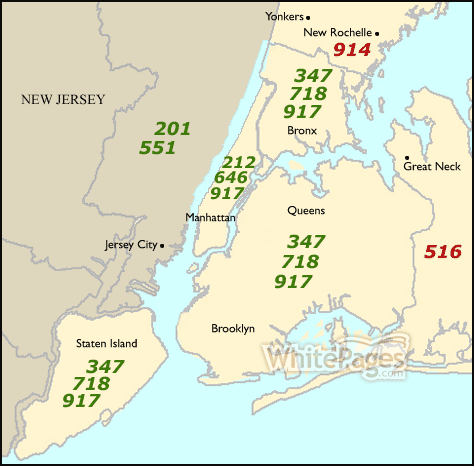 A 212 area code is traditionally from New York