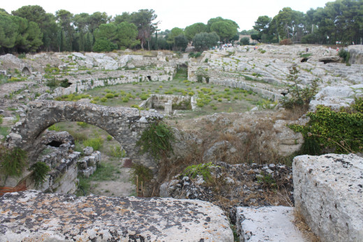 Roman amphitheatre, Syracuse, Sicily.