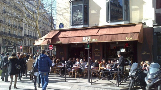 Café Mabillon today.....where I once met the lovely and famous waiter Vincent.