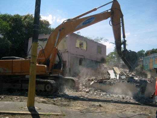 New cement, where old cement was.