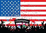 Crowd cheering for GOP victories. 