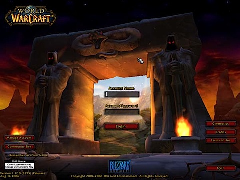 Original Log In Screen