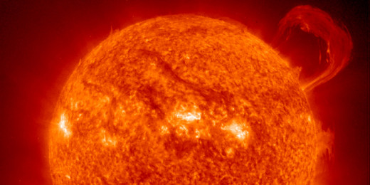 Close up of the sun