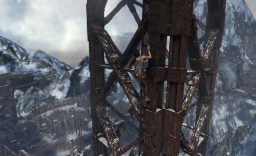 Tomb Raider Get to and Climb Radio Tower