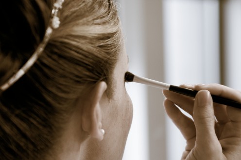 apply eye makeup with proper brushes will make a huge difference to the application. avoid the small sponge applicators that come with eyeshadows.