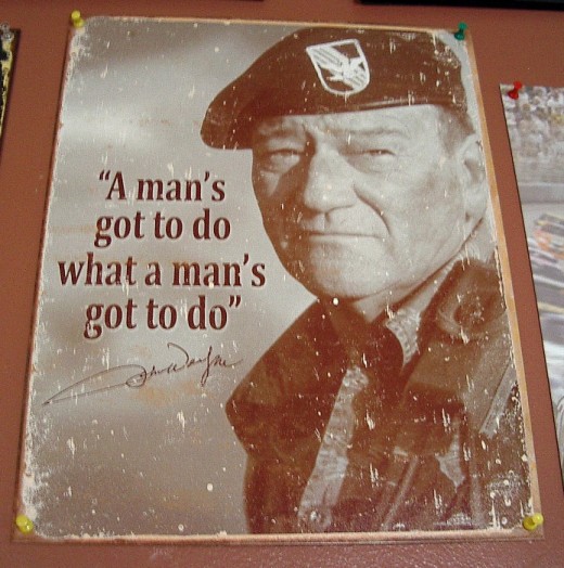 John Wayne:  The man who won WWll single-handed.
