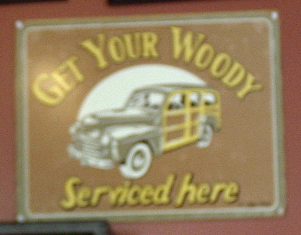 "Darlin', please.   You can see that a woody is a station wagon.  You've got some imagination.   Give us a kiss."