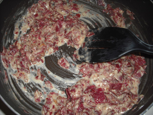 Stir in the flour...
