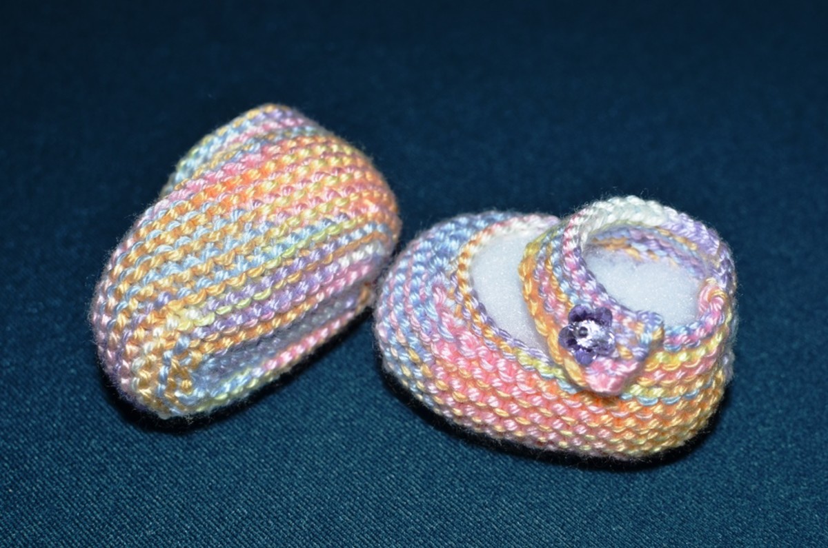 Basic Mary Jane Baby Booties Free Knitting Patterns with