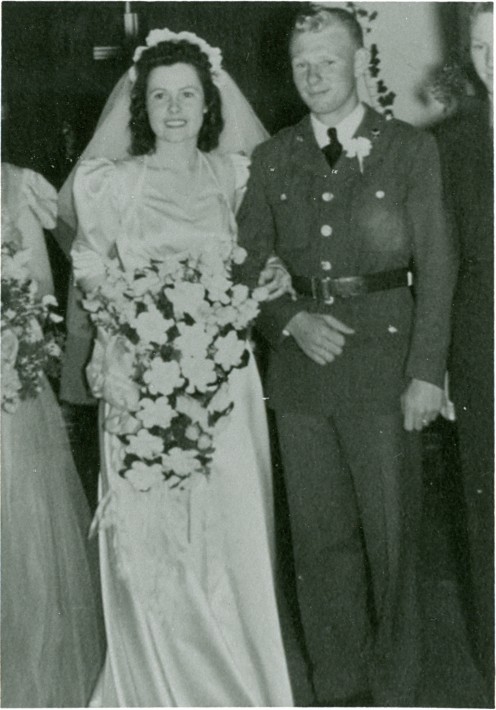 Mr and Mrs Nelson Price on their wedding day in 1942.