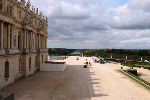 View of the garden from the Palace of Versailles, Paris