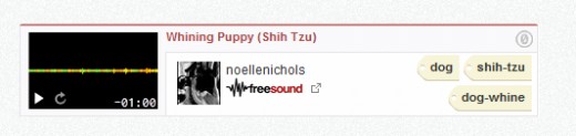Embedded Music Player from Free Sound Project