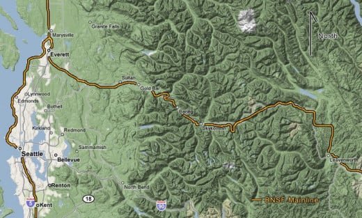 BNSF Map Stevens Pass