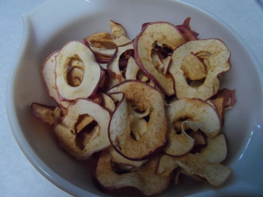 Apple Chips for a healthy snack. Link is to the Recipe to make them homemade.