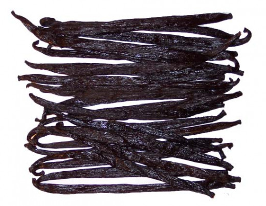 Vanilla Bean Pods after drying and ready for packing.