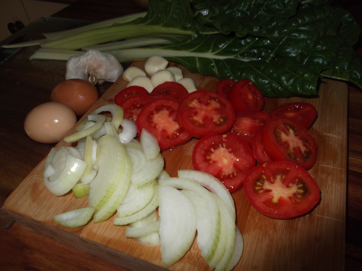 Mmmm. I love preparing meals with my own organic home-grown foods!