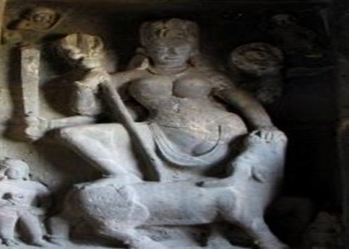 Ellora Caves Goddess Sculpture