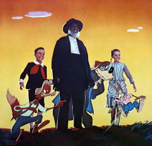 Song of the South cast photo including animated characters