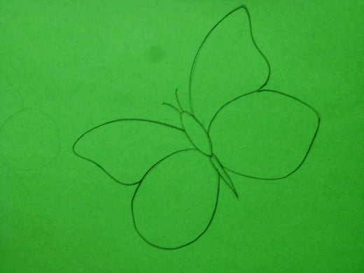 Simple butterfly drawing 