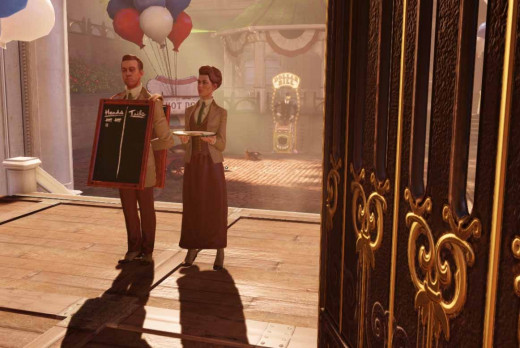 Control the machine with the first vigor possession and go through the door to meet the well dressed couple. The man and woman appear periodically and they shower Dewitt with gifts or make Dewitt make one of two choices.