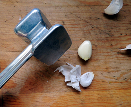 see? Okay, mince shallots and garlic, keep separate and set aside.