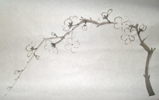 2. Add the Branch, Twigs, Leaves and Sepals