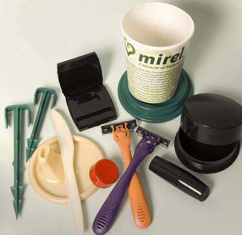 Some biodegradable products from Mirel.