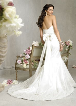 Dress made with Silk and Duchess Satin